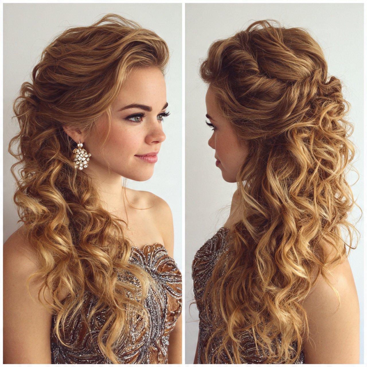 side swept curls for hairstyles prom