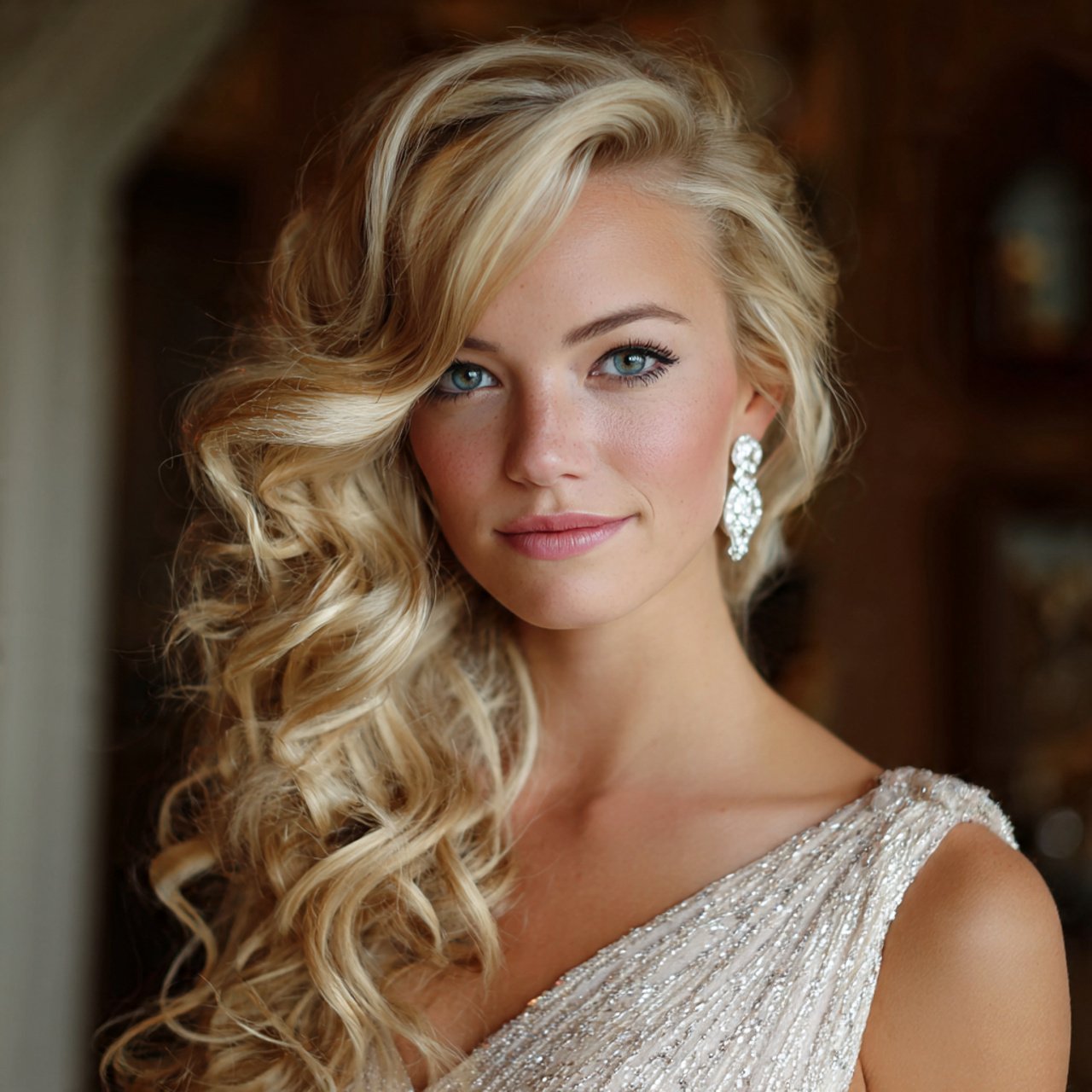 side swept curls for prom hairstyles