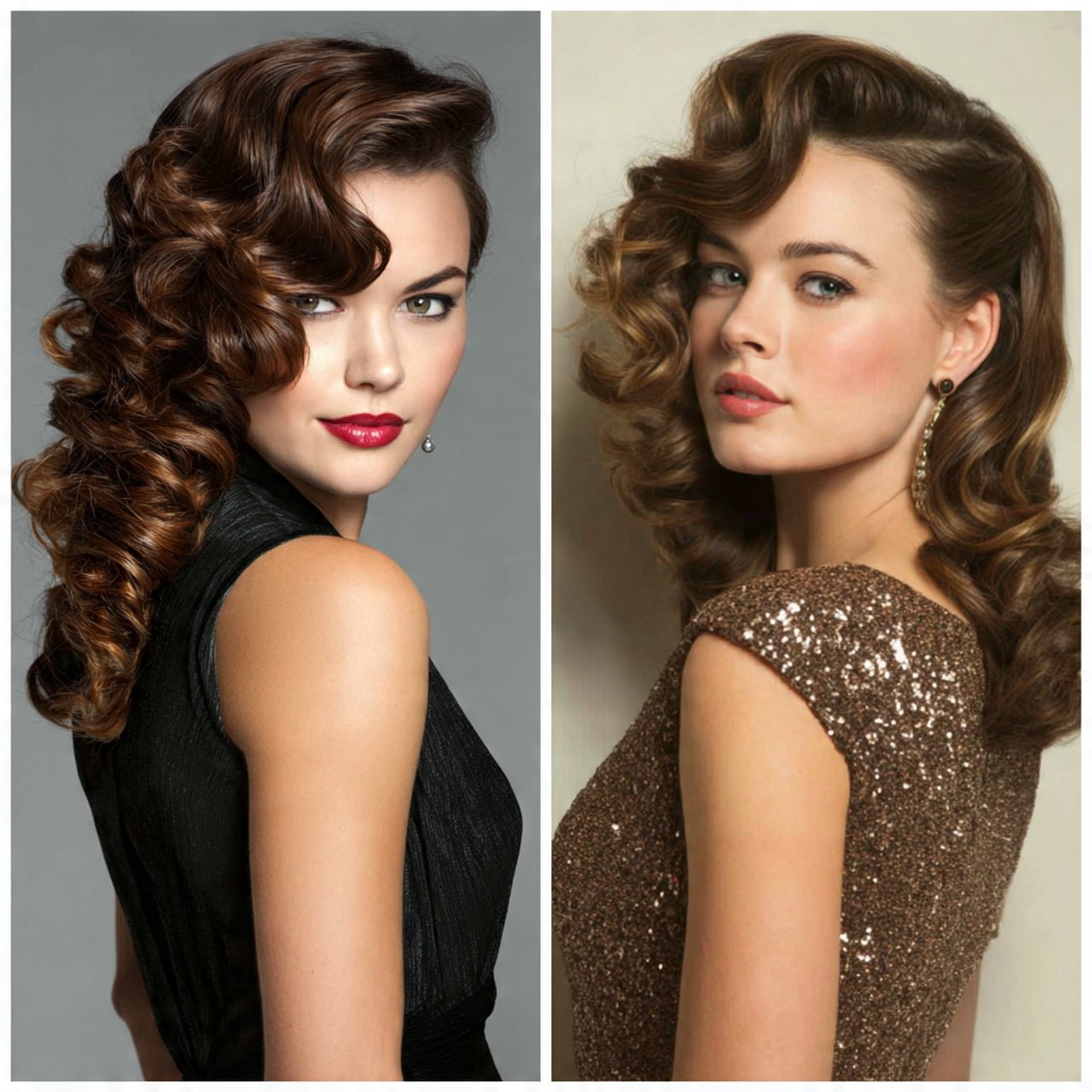 side swept curls prom hairstyles for medium hair l