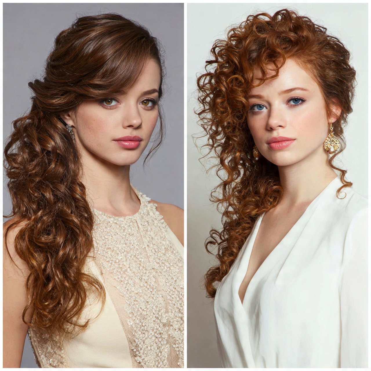 side swept ponytail hairstyles for curly hair