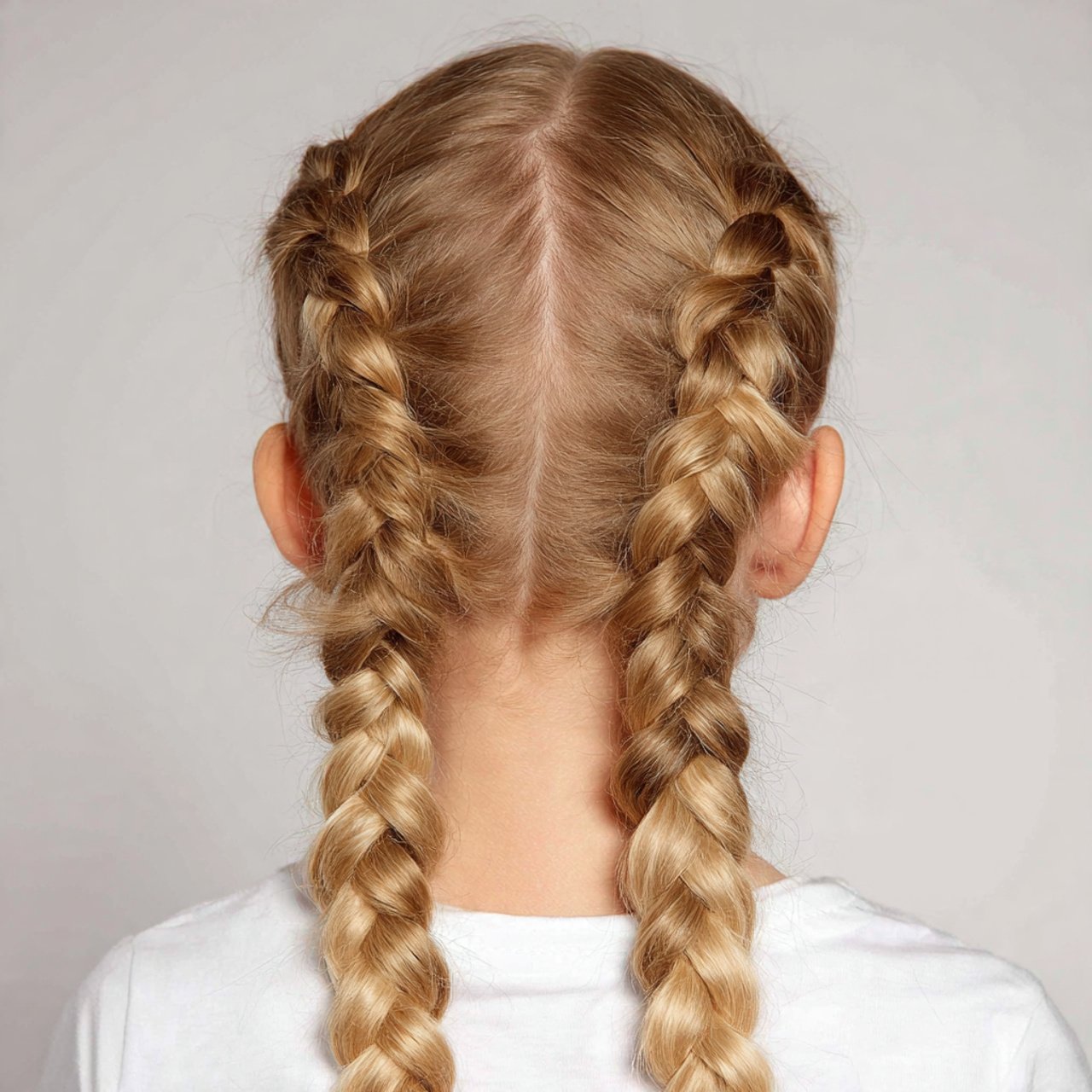 simple dutch braid hairstyle suitable for school n