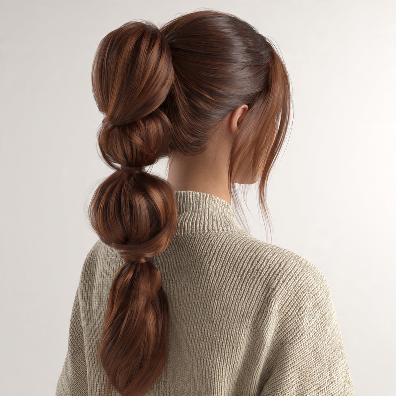 single bubble ponytail hairstyle for school neat a