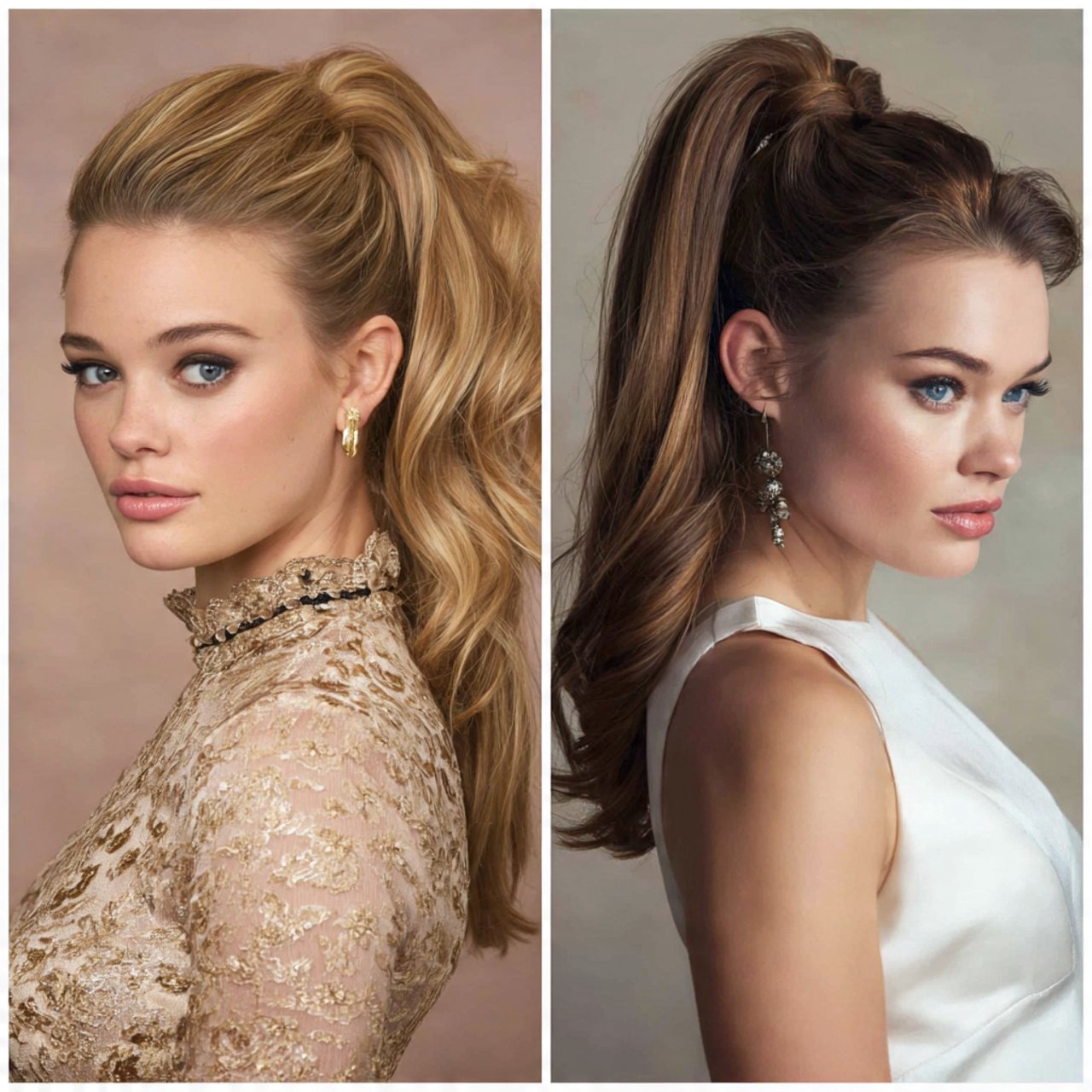 sleek high ponytail prom hairstyles for medium hai