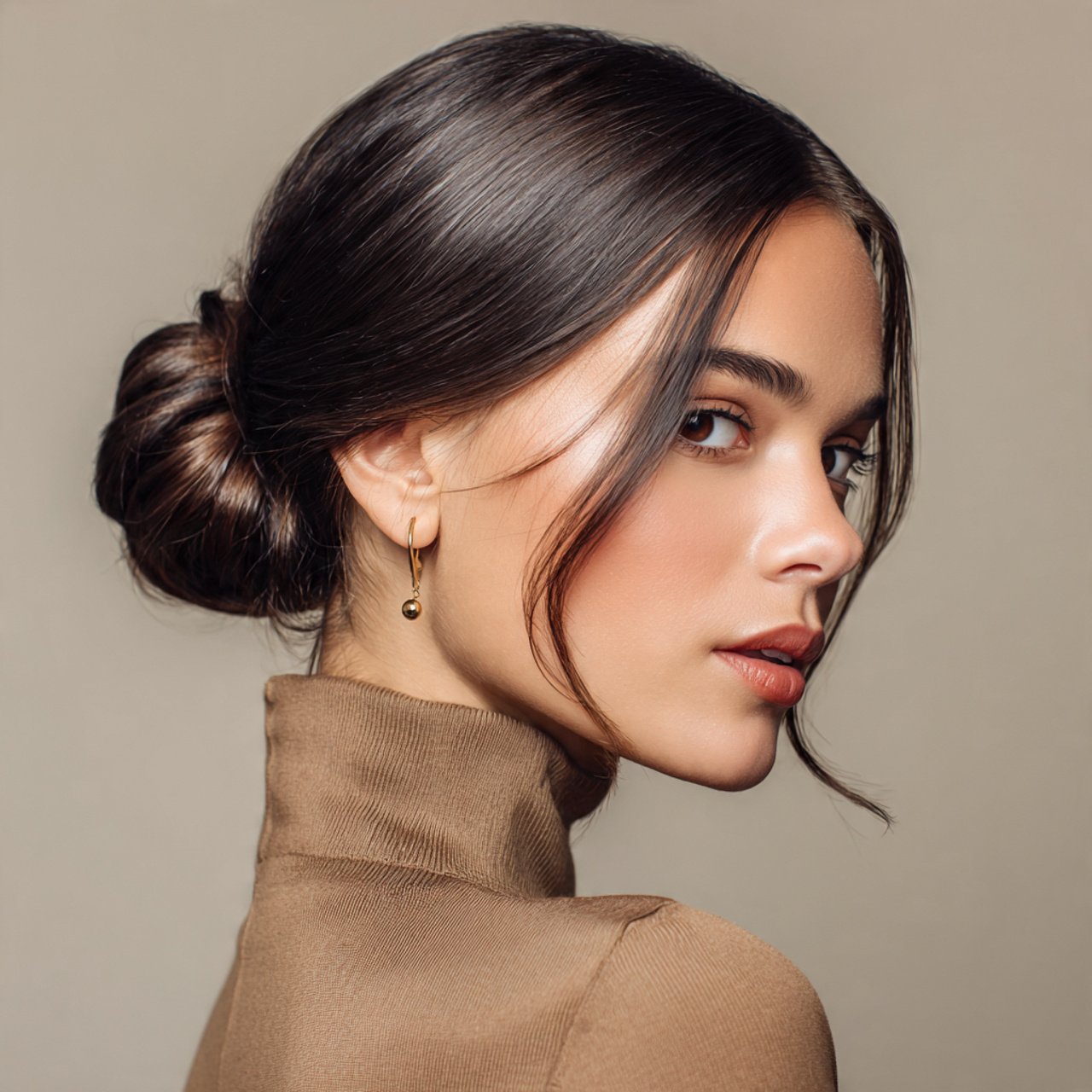 sleek low bun hairstyle suitable for school neat a