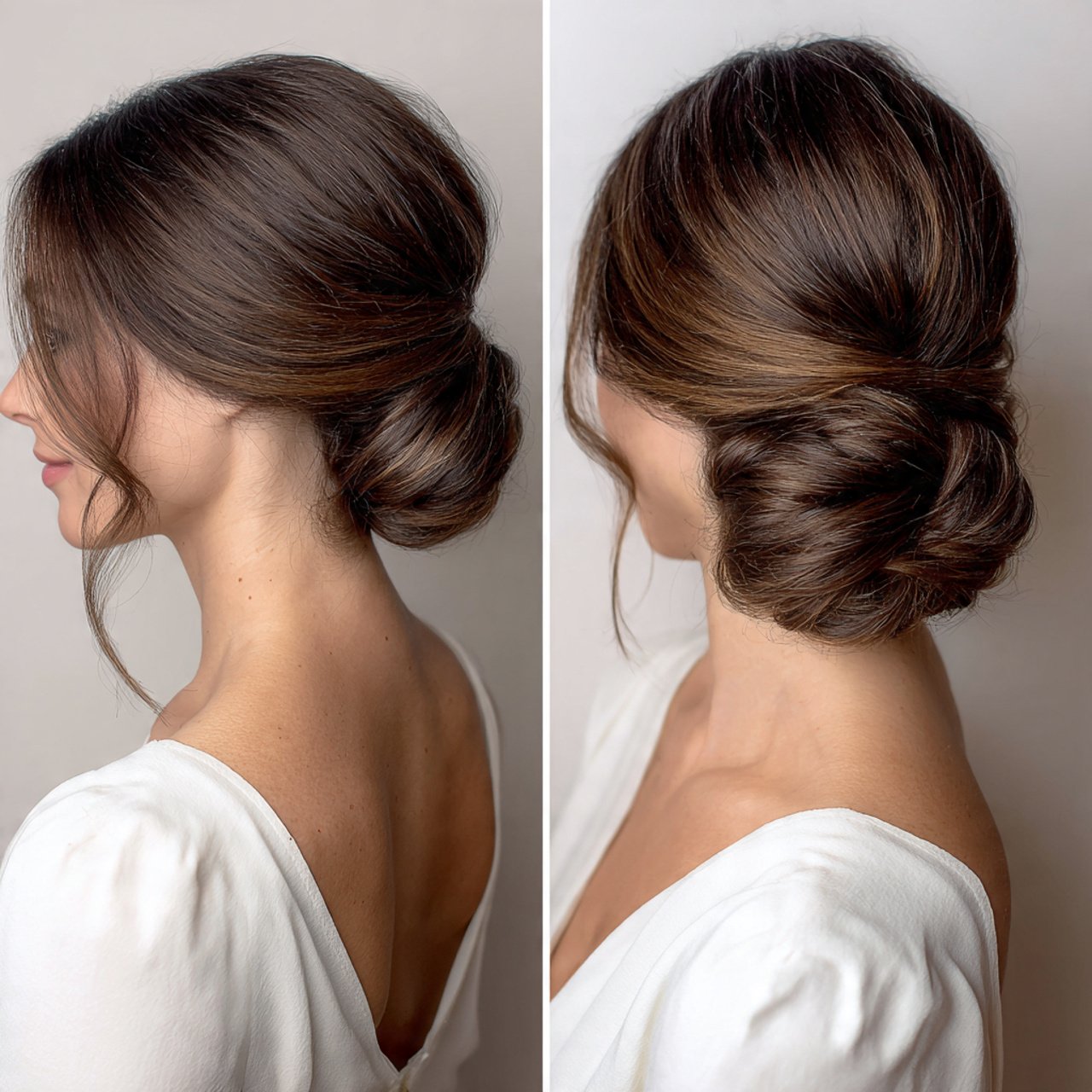 sleek low bun prom hairstyles for medium hair leng