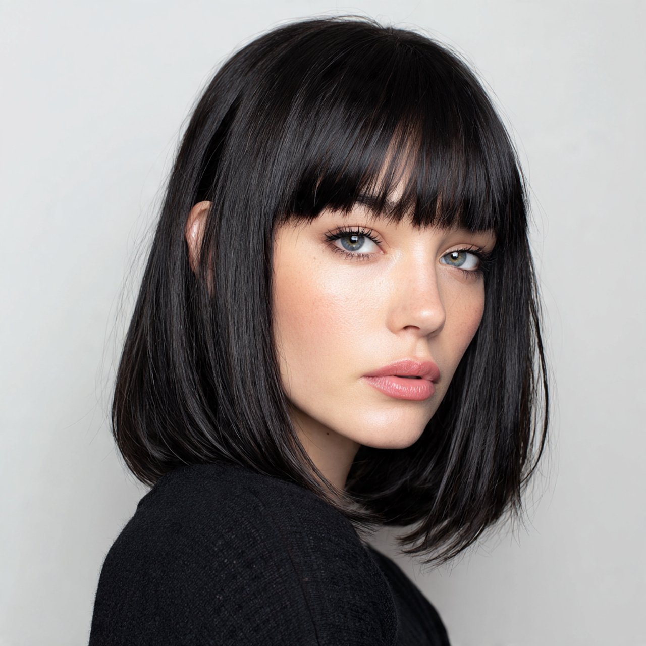 17 Short Curtain Bangs Ideas for a Fresh, Trendy Look 7 sleek straight short curtain bangs hairstyle