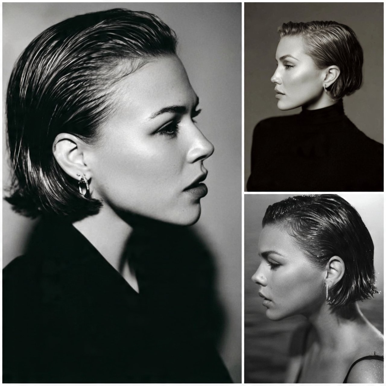 slicked back hairstyles for short hair
