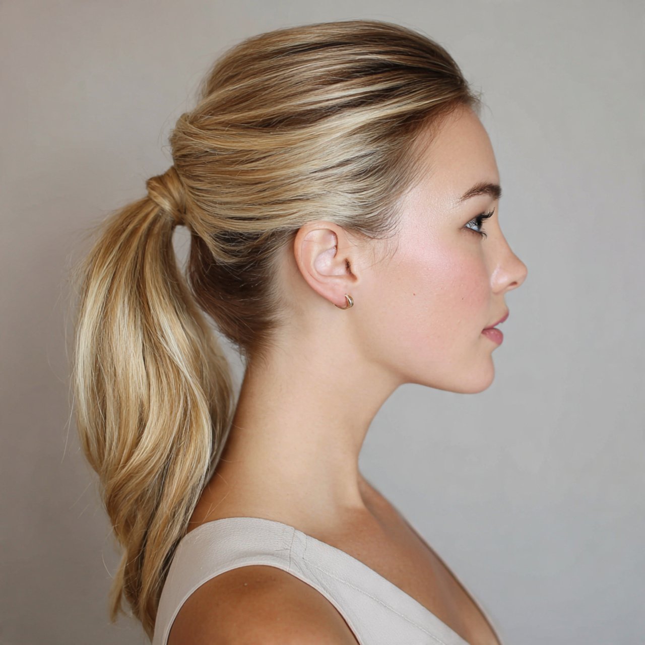 slicked back ponytail easy prom hairstyle