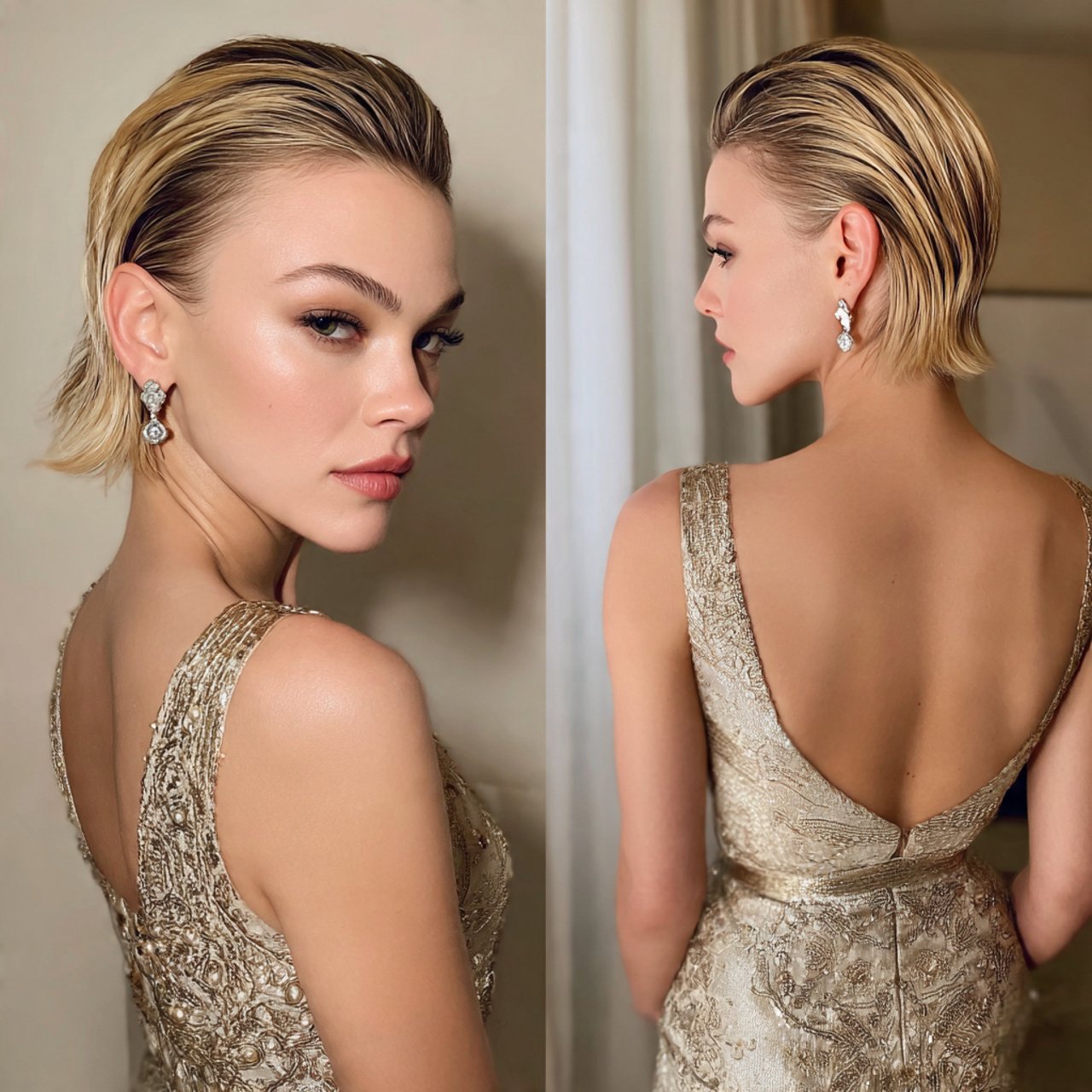 slicked back style prom hairstyles for short hair