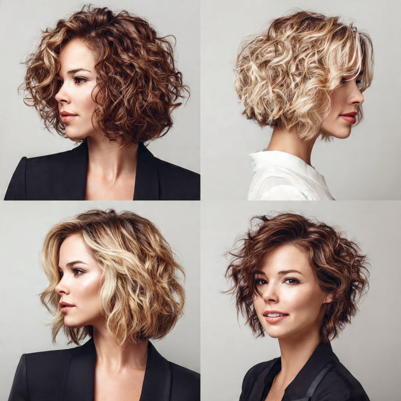 soft curl bob hairstyles for short hair showing mu