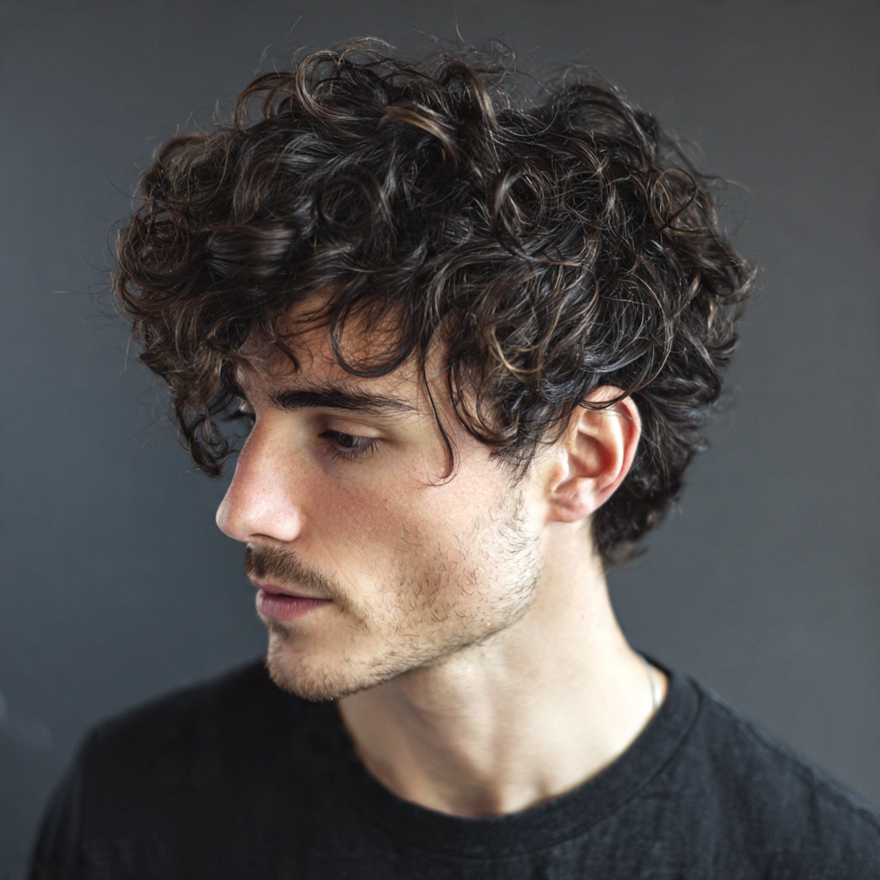 soft curly wolf cut hairstyle