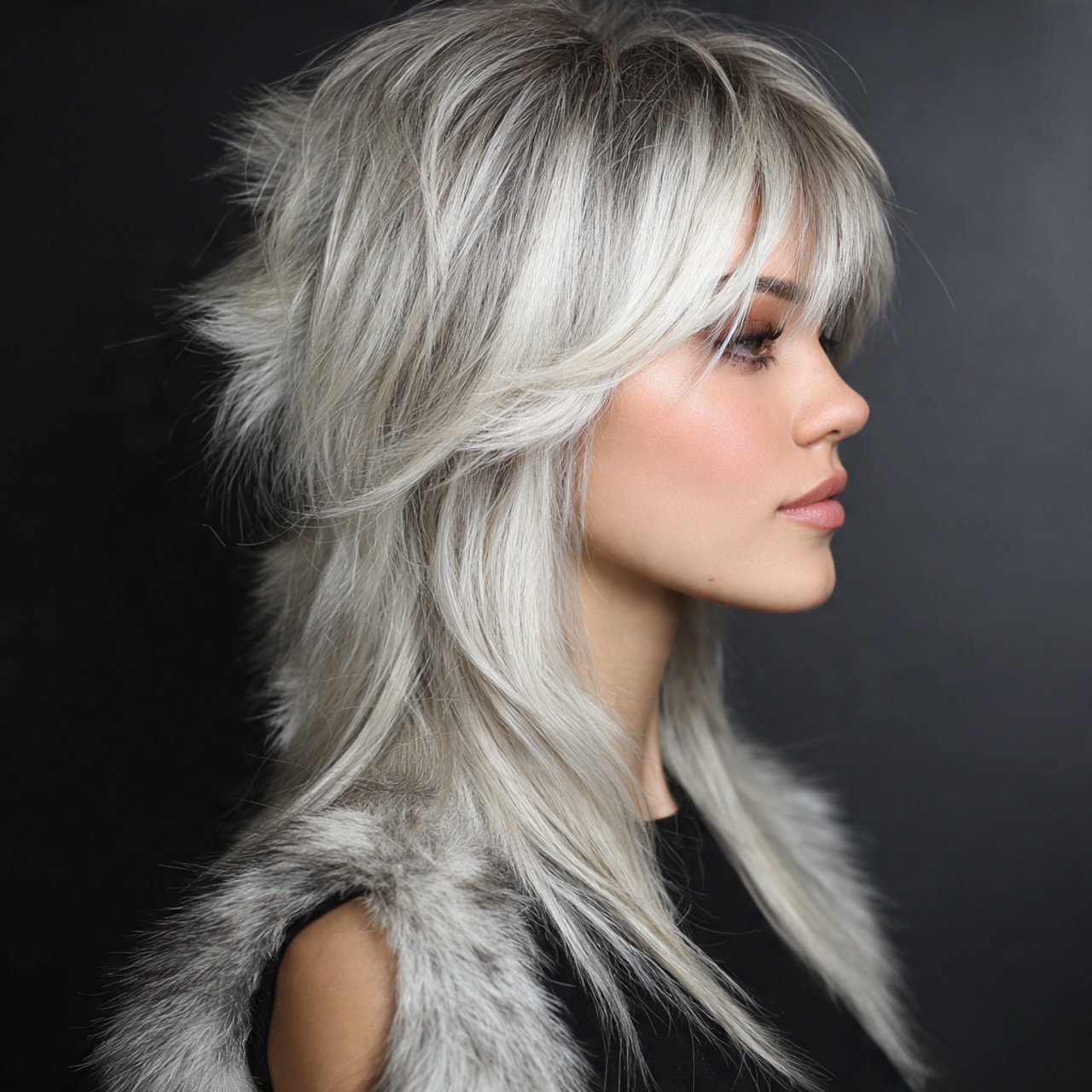 soft layered wolf cut hairstyle