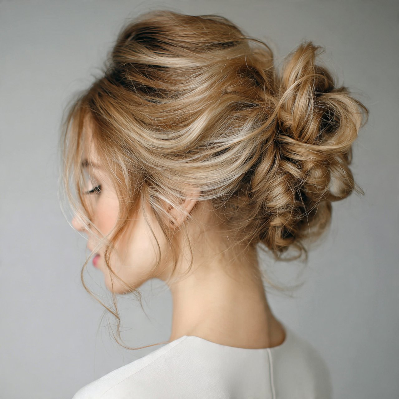 soft messy bun back to school hairstyles 1