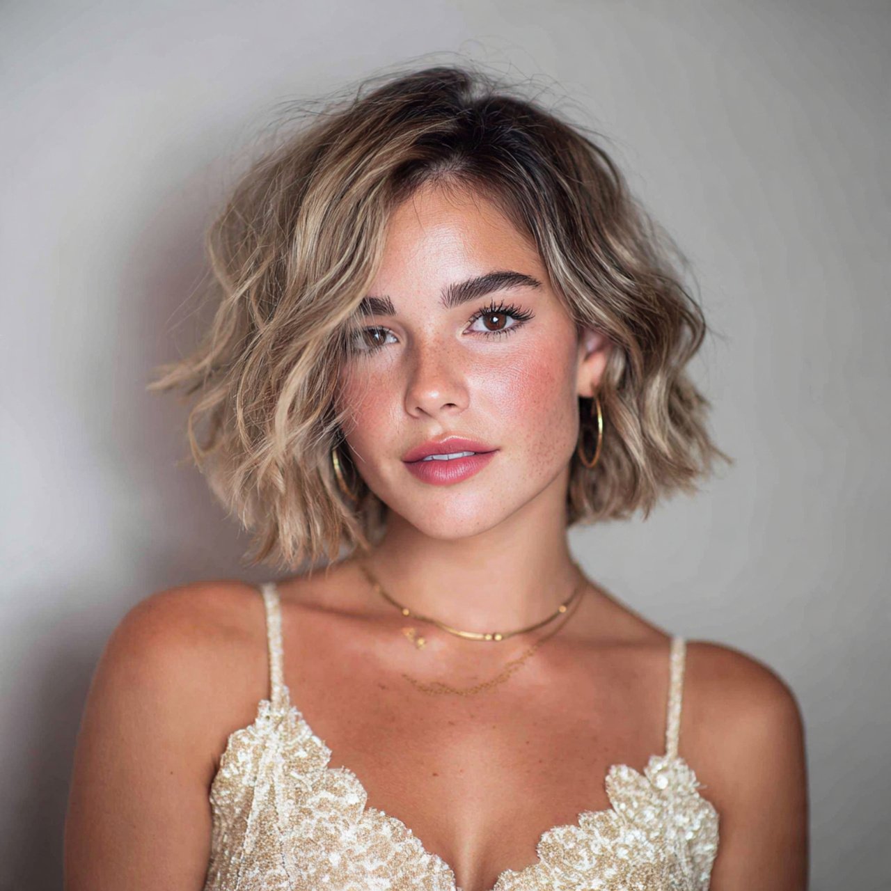 soft textured waves prom hairstyles for short hair