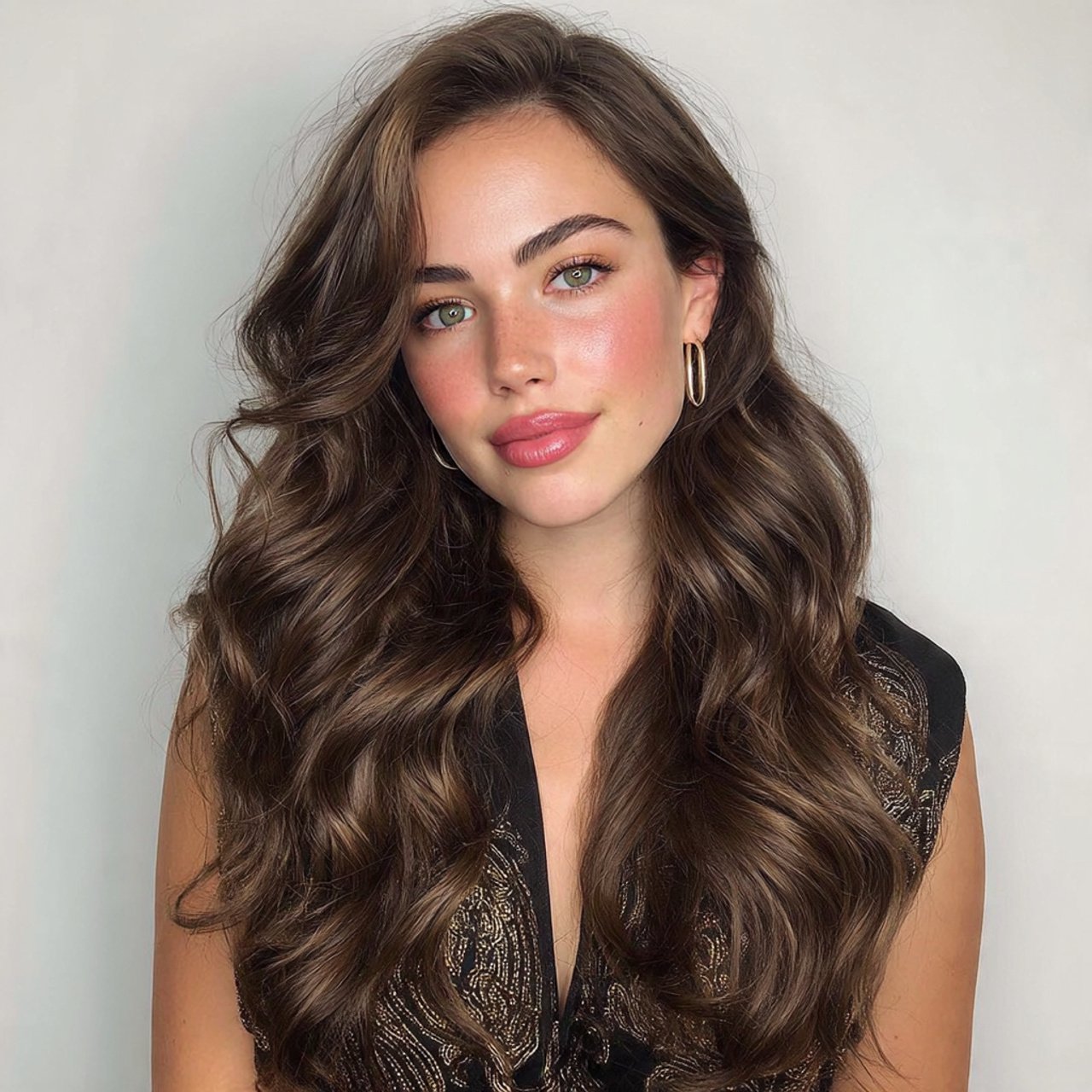 soft waves with middle part hairstyles