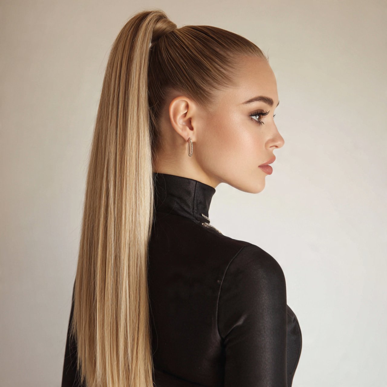 straight high ponytail hairstyles 1