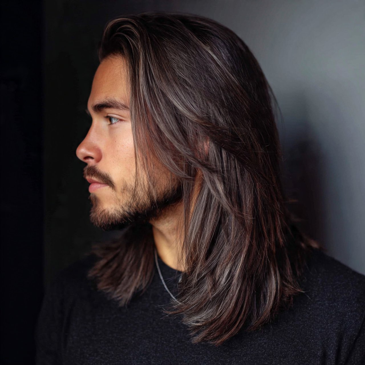 straight long wolf cut hairstyle