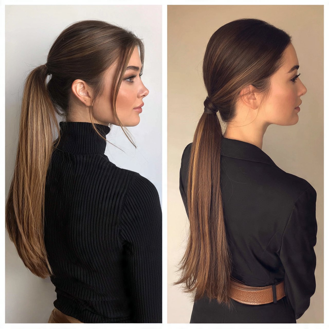 straight ponytail hairstyles