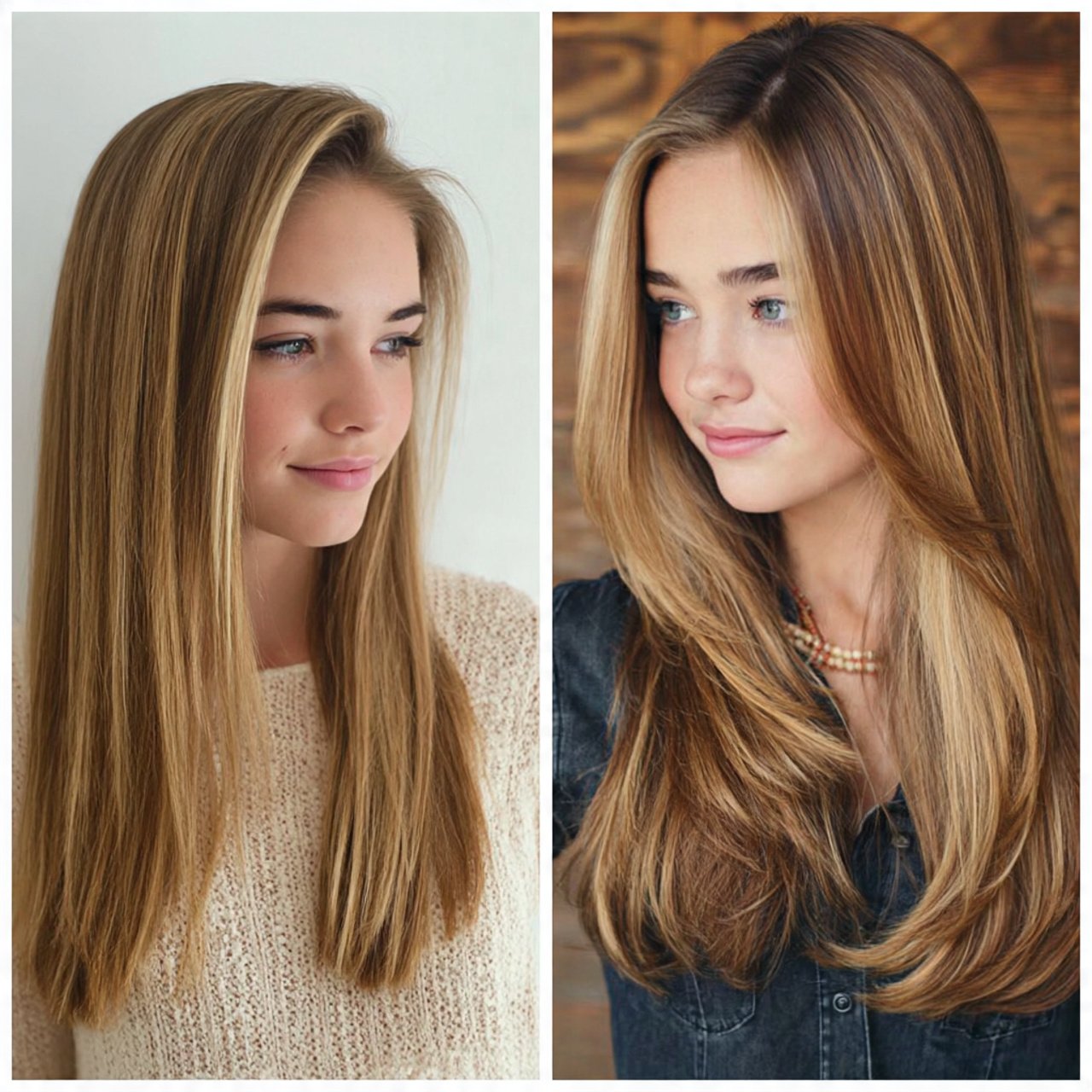 straight sleek cute hairstyles for school