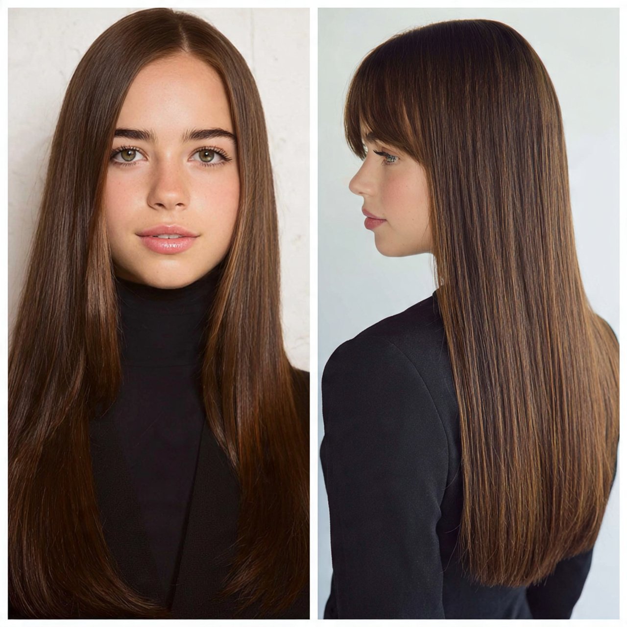 straight sleek easy hairstyles for school