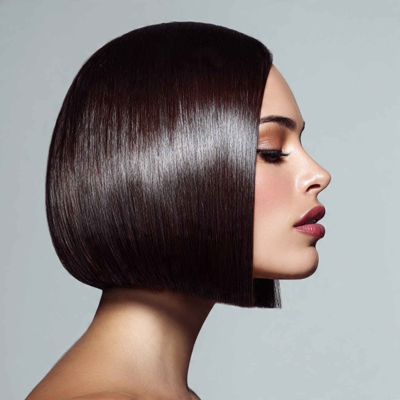 straight sleek hairstyles for short hair glossy sm