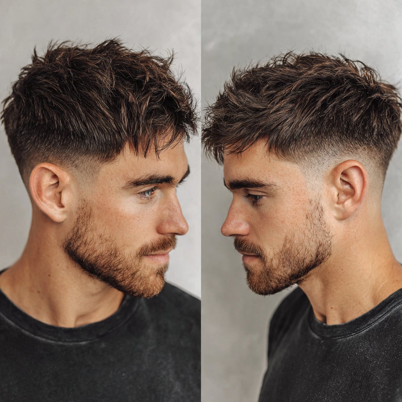 straight wolf cut hombre hairstyle