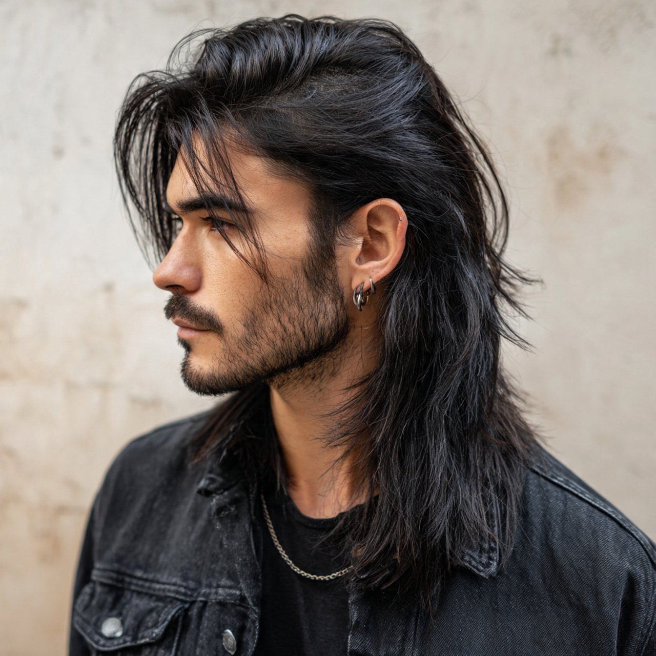 straight wolf cut long hairstyle