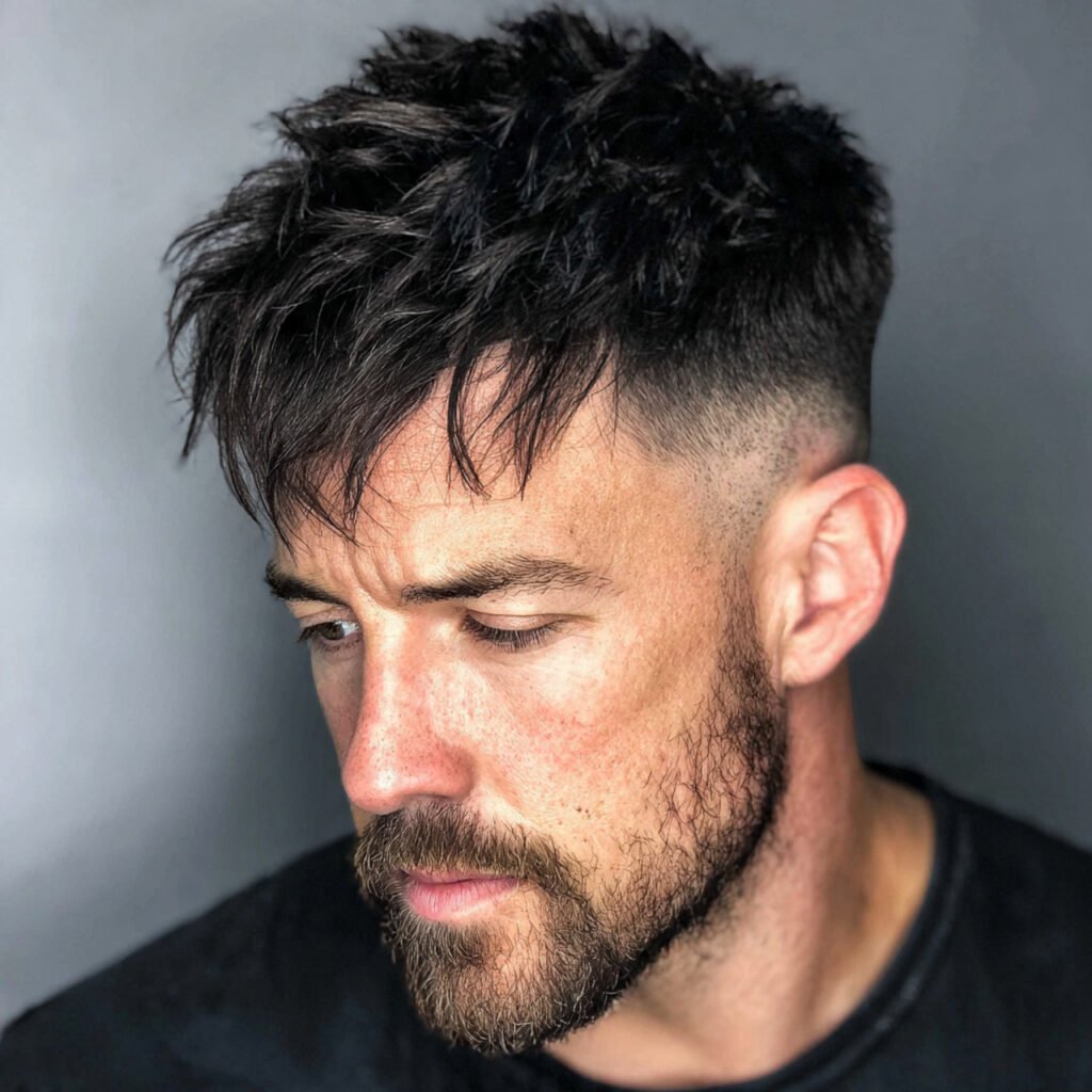 textured short wolf cut