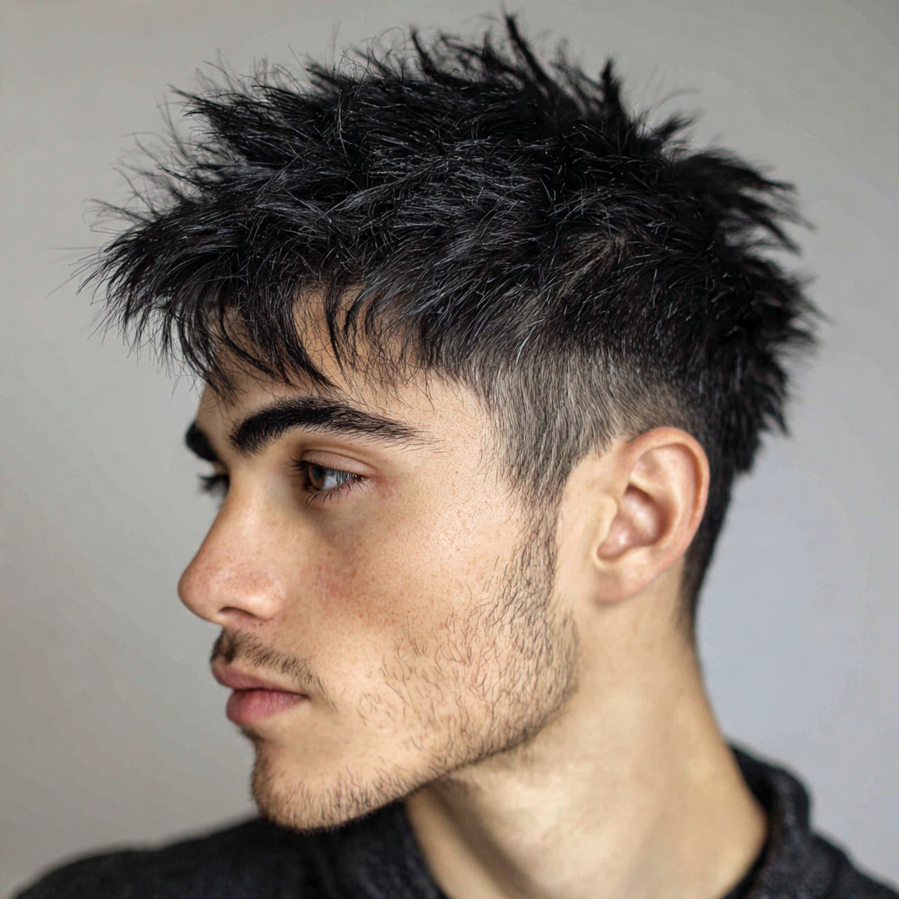 textured wolf cut hairstyle