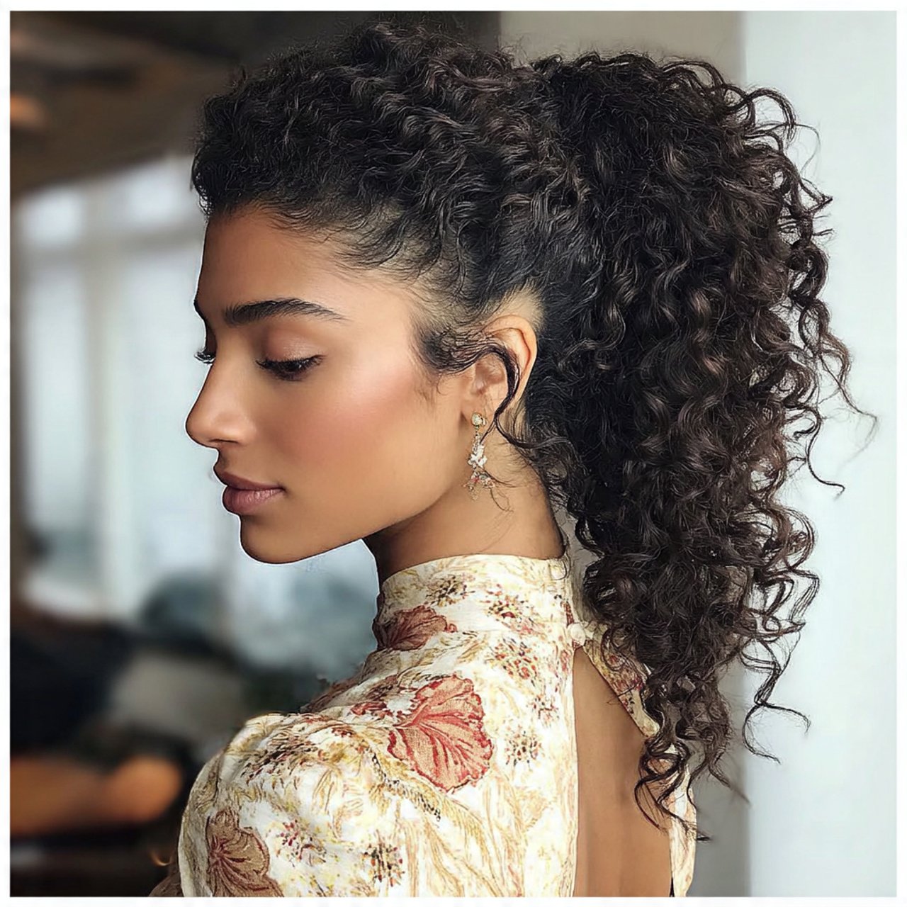 twisted curly ponytail hairstyles