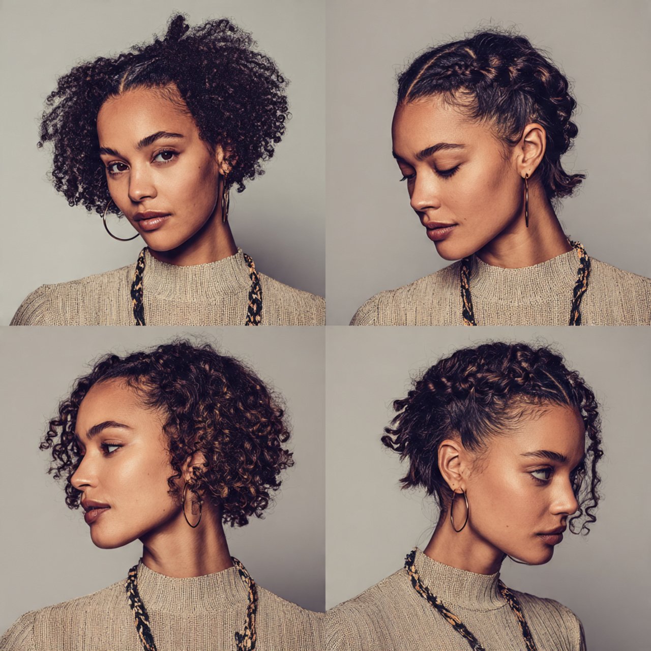 twisted front hairstyles for short hair showcasing