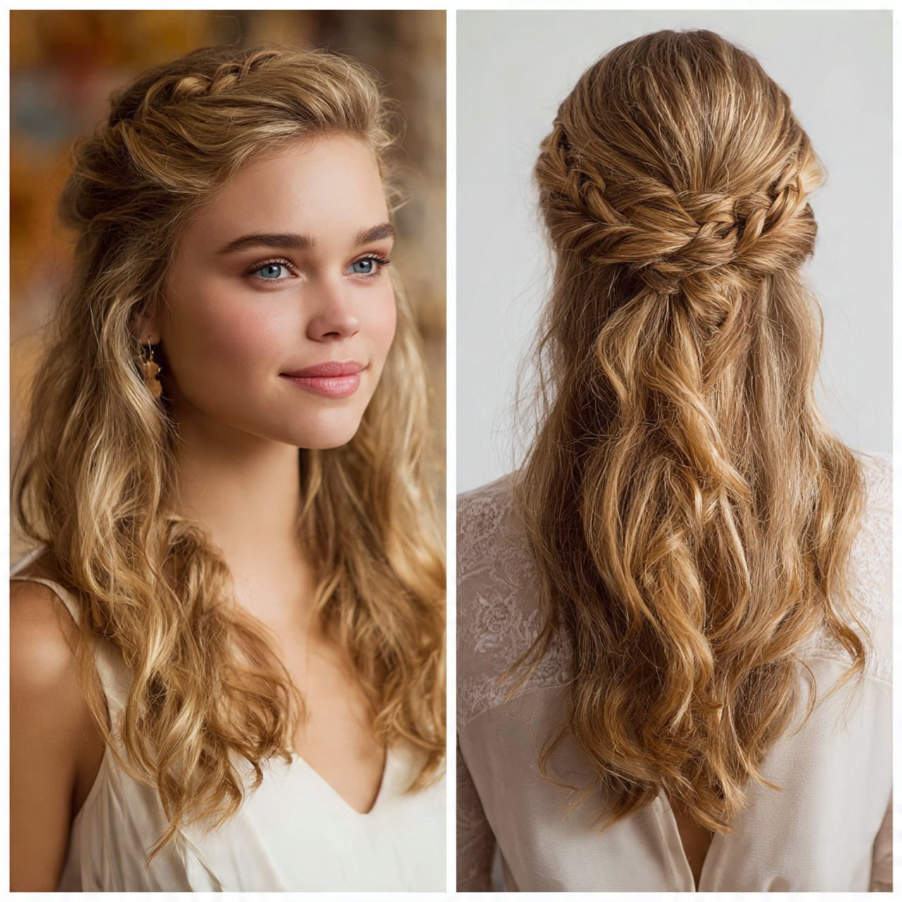 twisted half up style hairstyles for prom