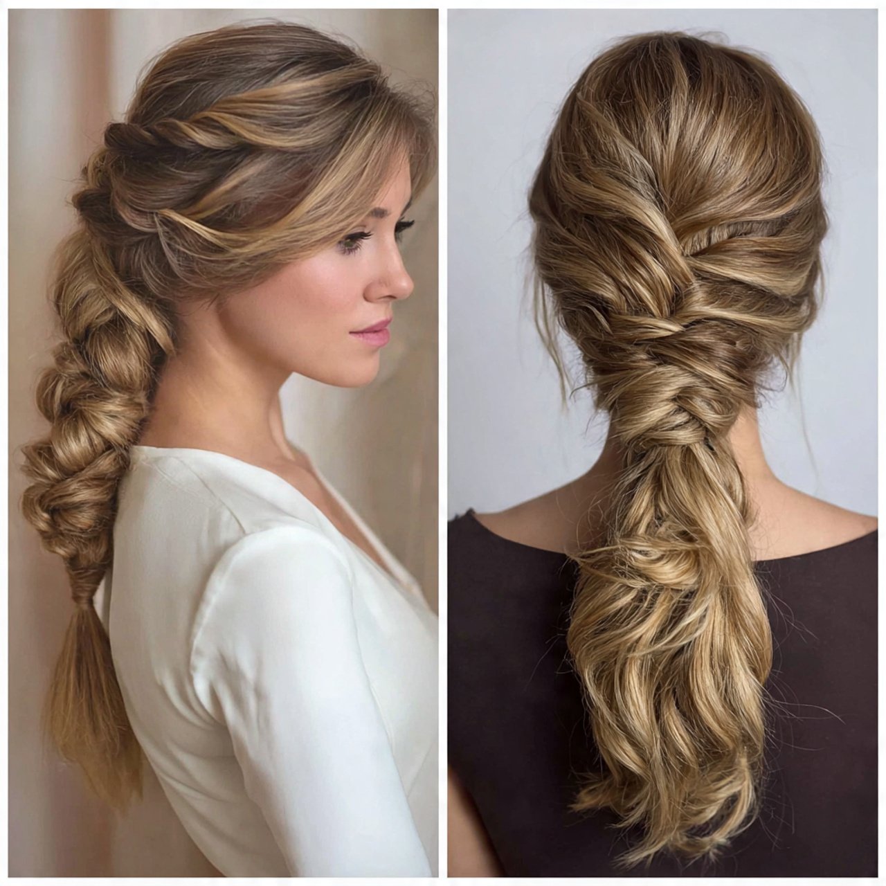 twisted low ponytail hairstyles 1