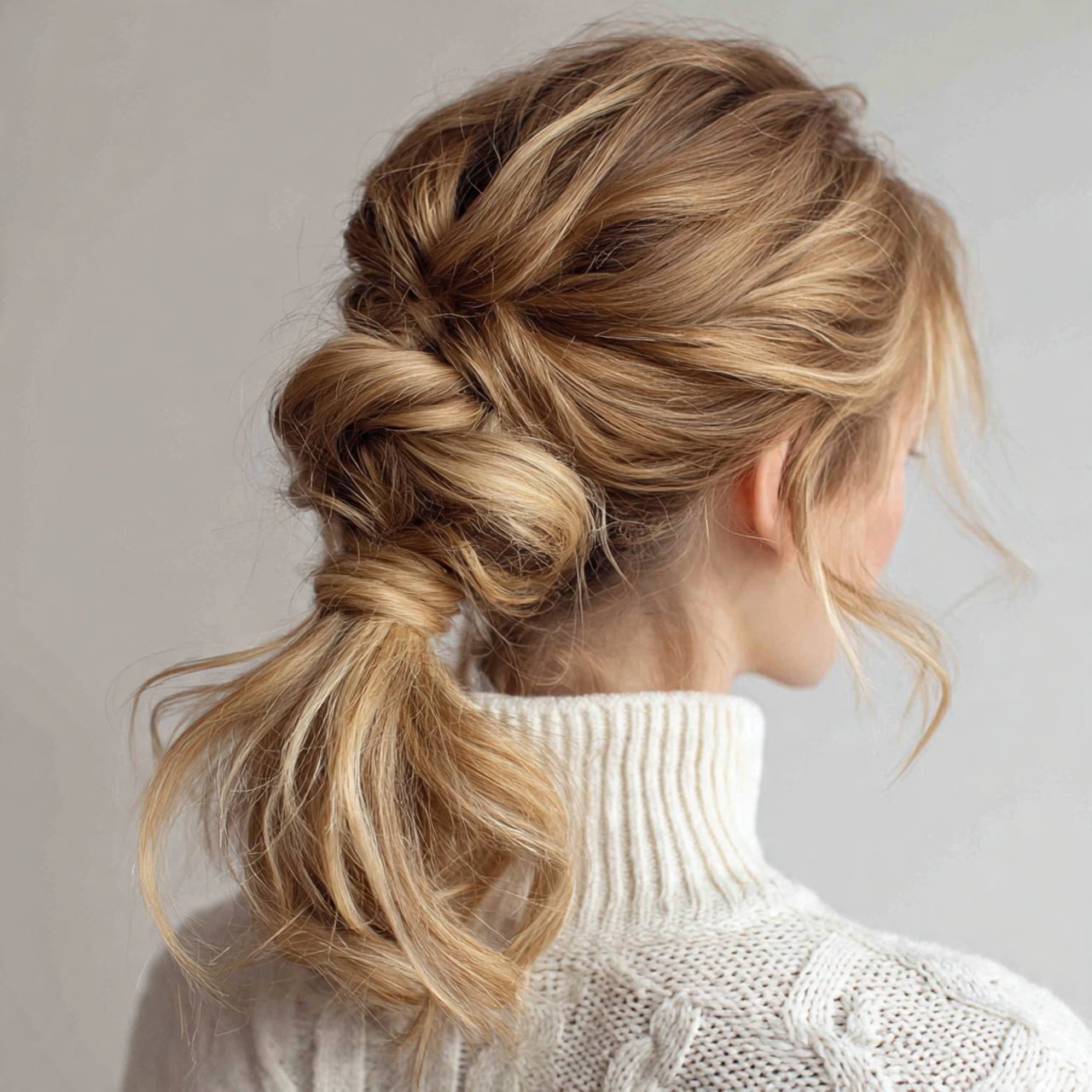 twisted low ponytail hairstyles