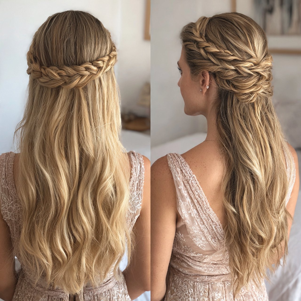 twisted rope half up prom hairstyles