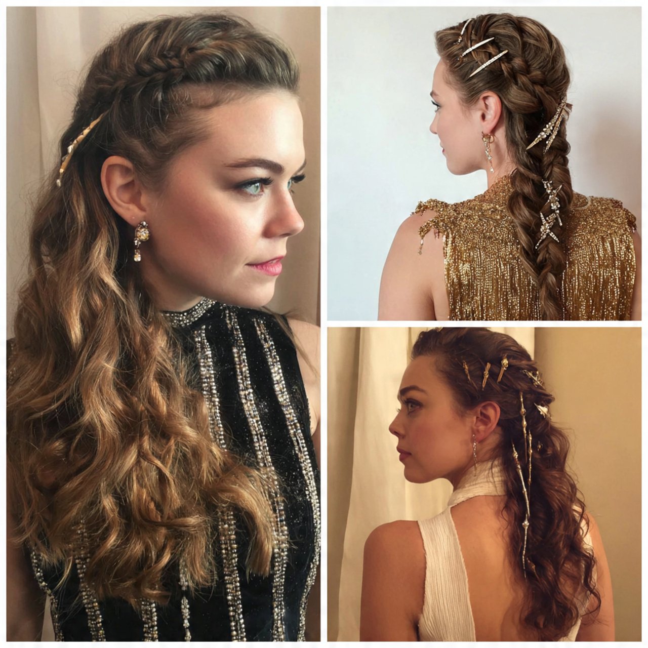 twisted side pins hairstyles