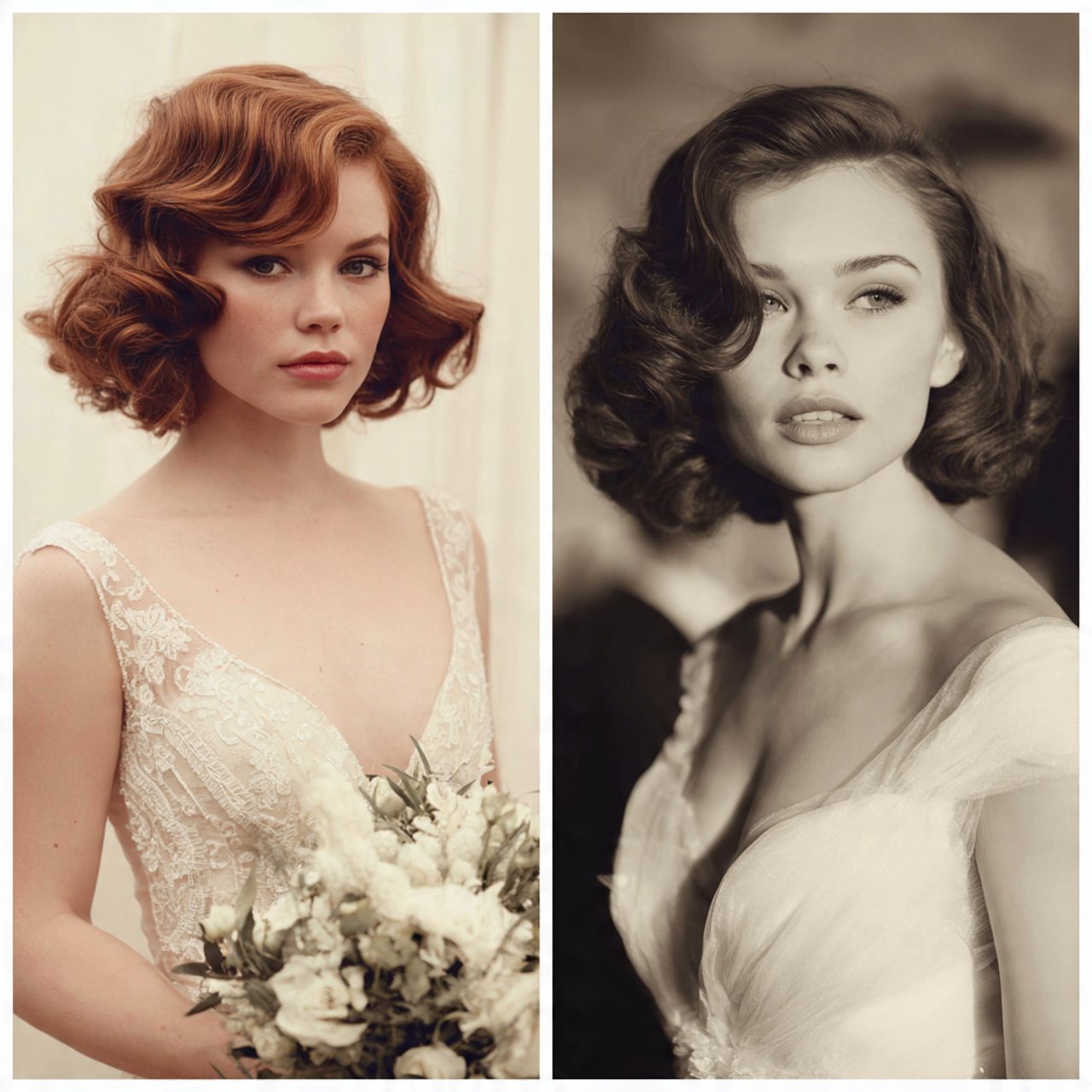 vintage wave wedding hairstyles for short hair