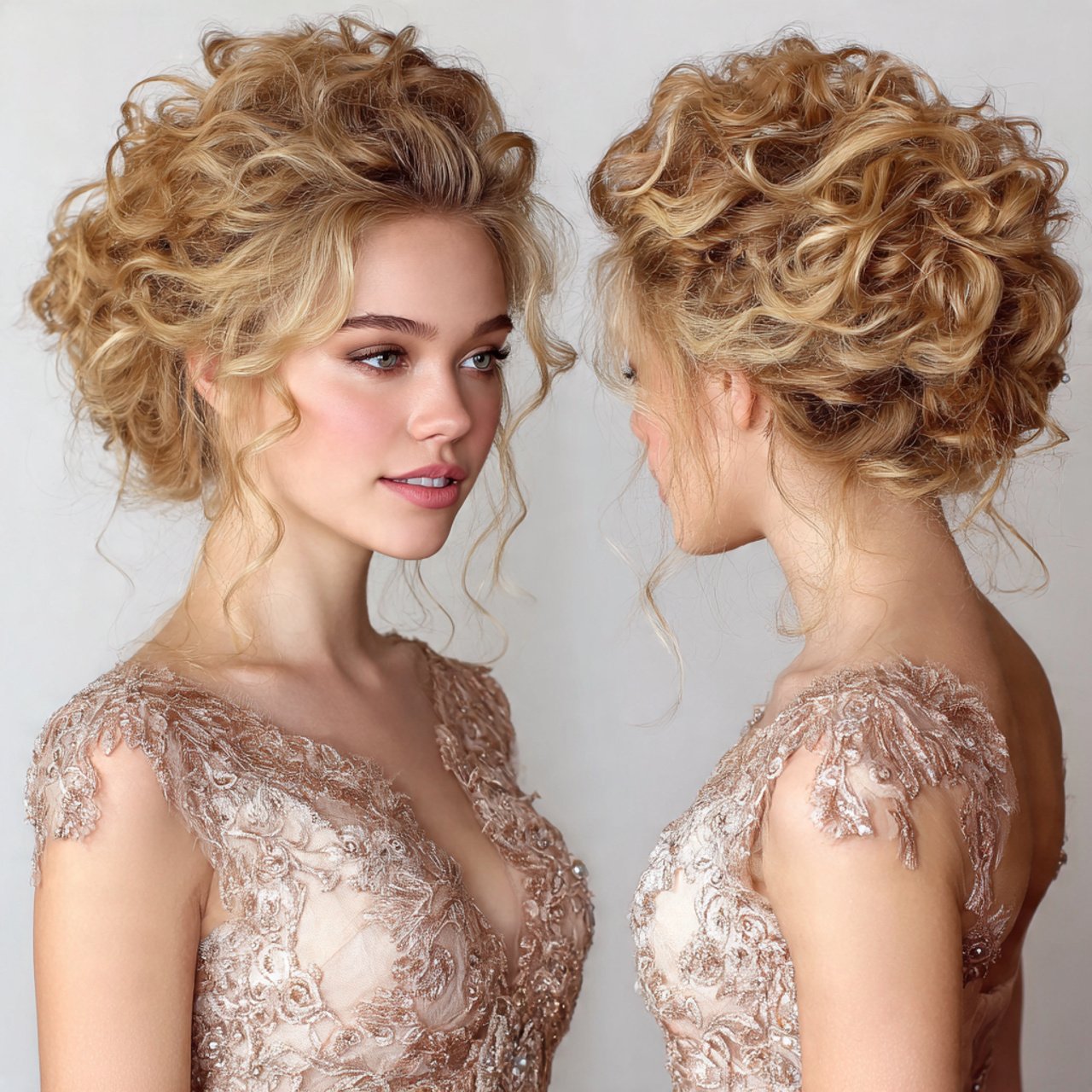 voluminous curly updo prom hairstyles