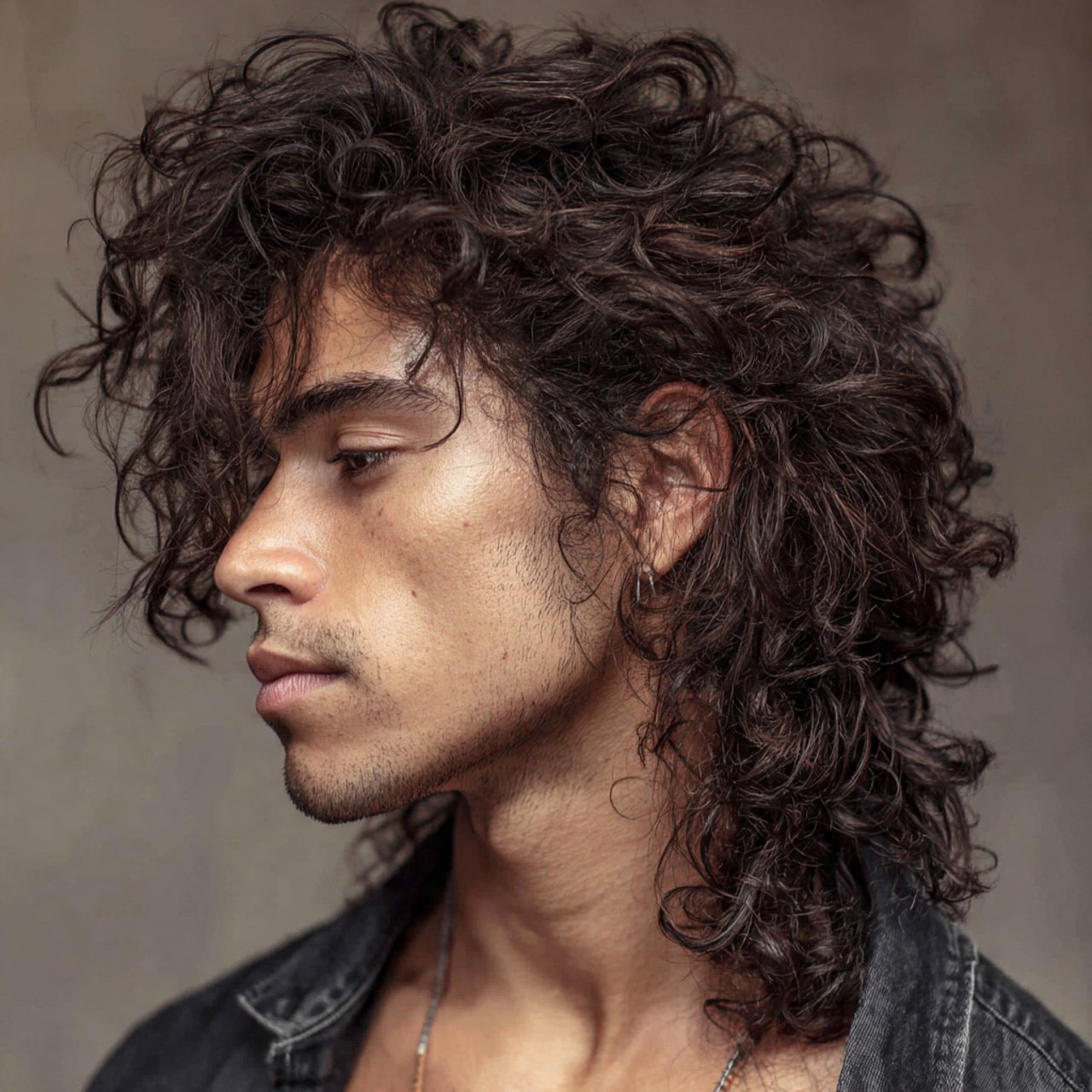 voluminous curly wolf cut hairstyle