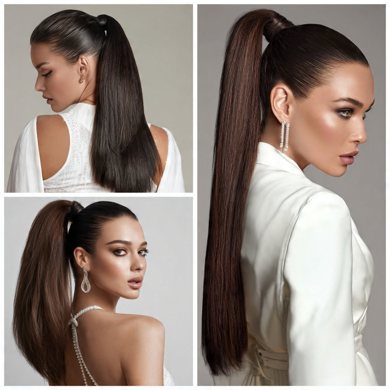 voluminous sleek ponytail hairstyles