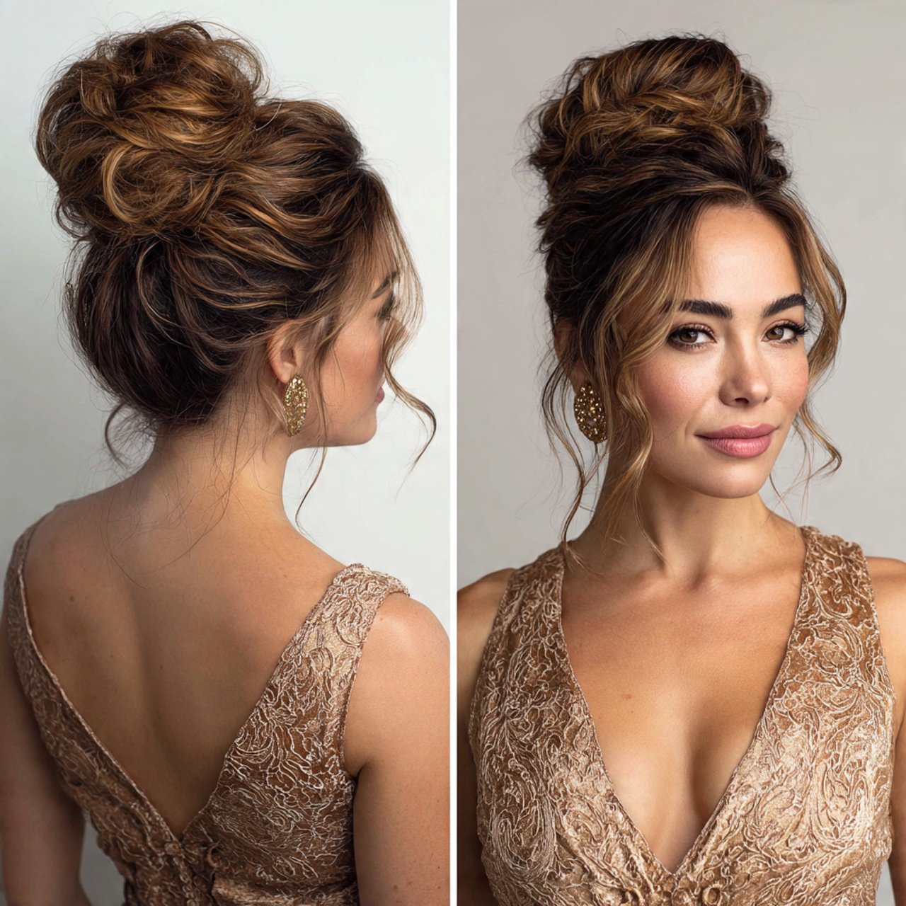voluminous top knot updo hairstyles for prom