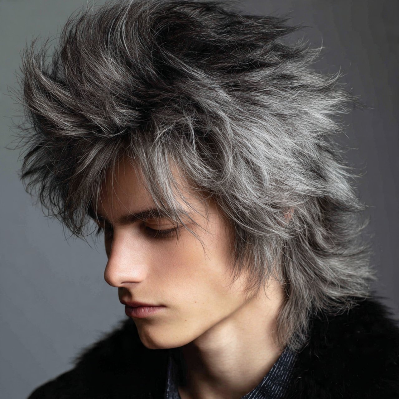 voluminous wolf cut hairstyle
