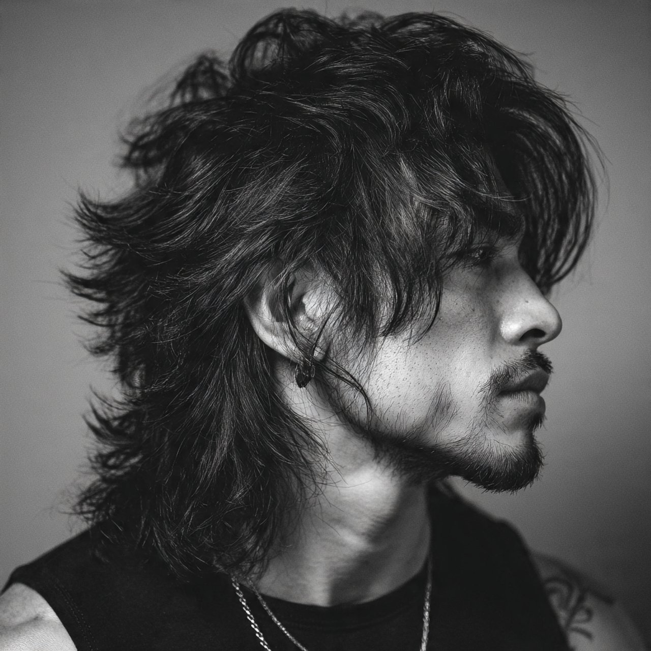 voluminous wolf cut men