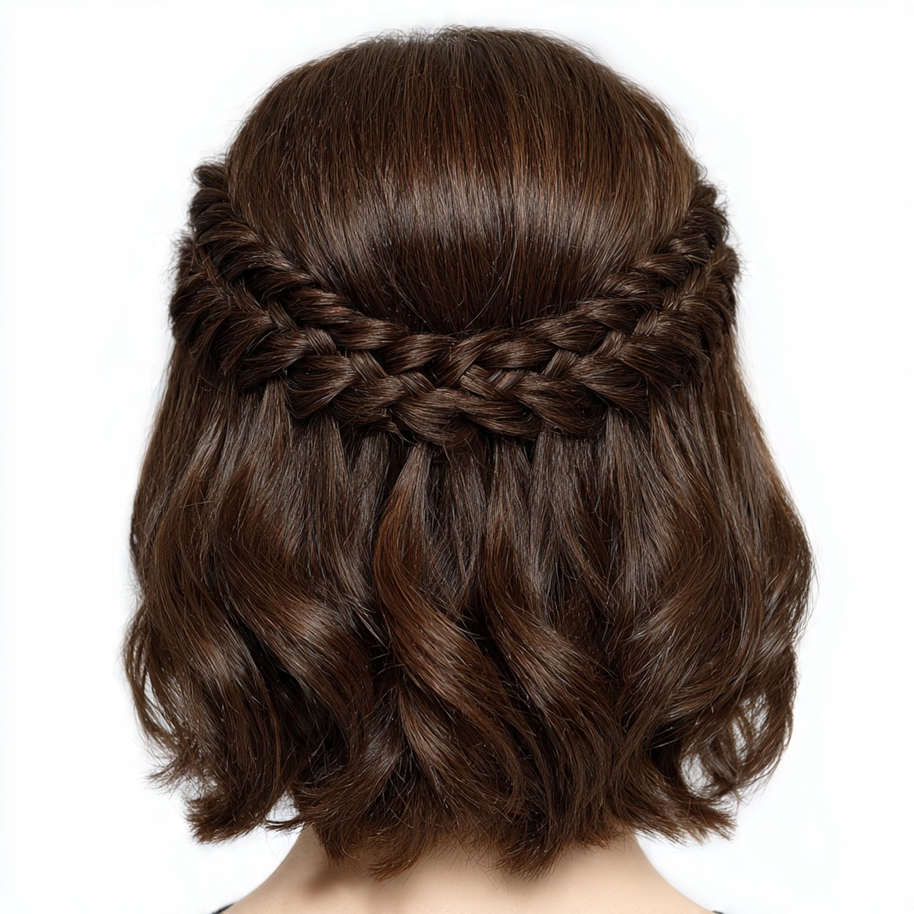 waterfall braid hairstyle for short hair single ph