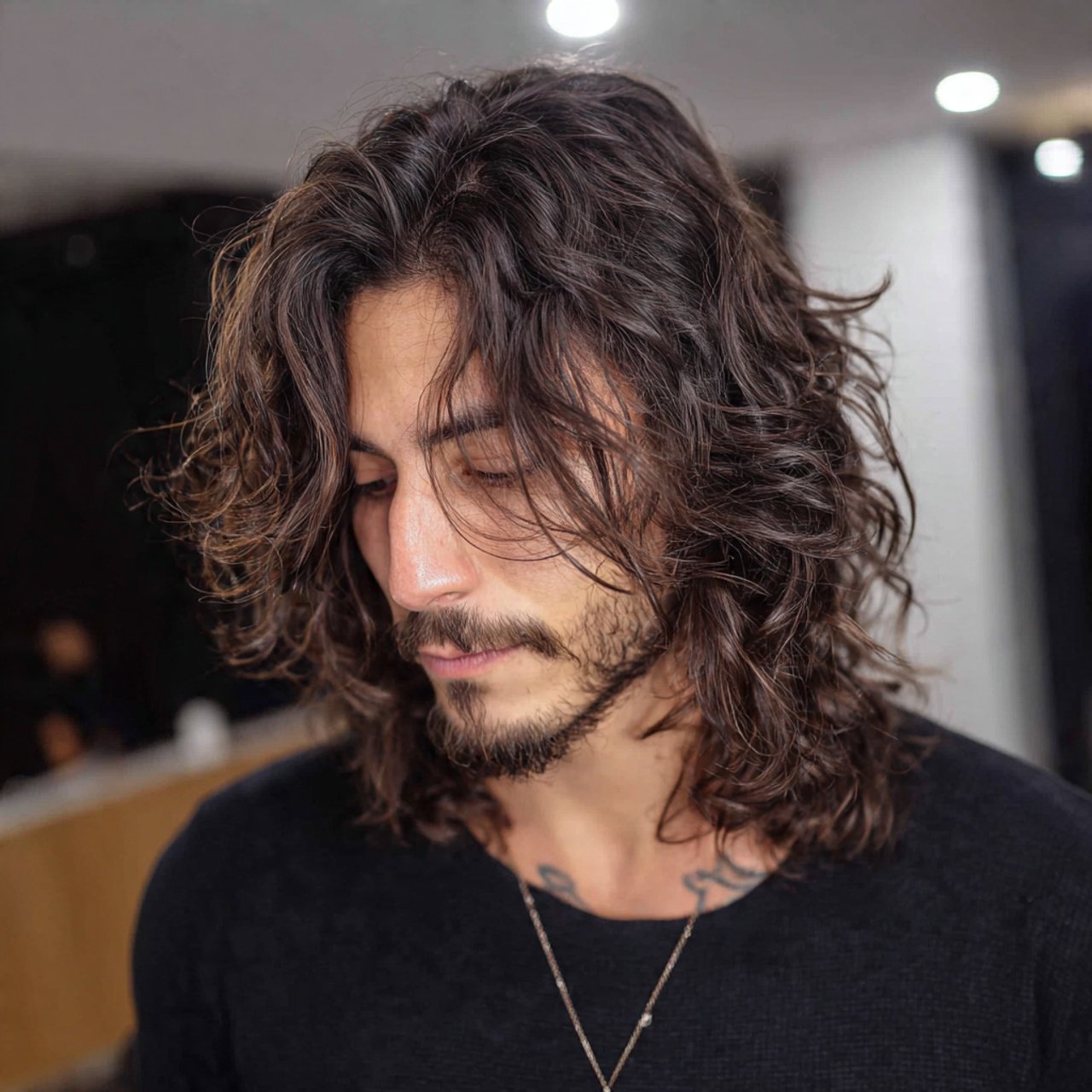 wavy wolf cut long hairstyle