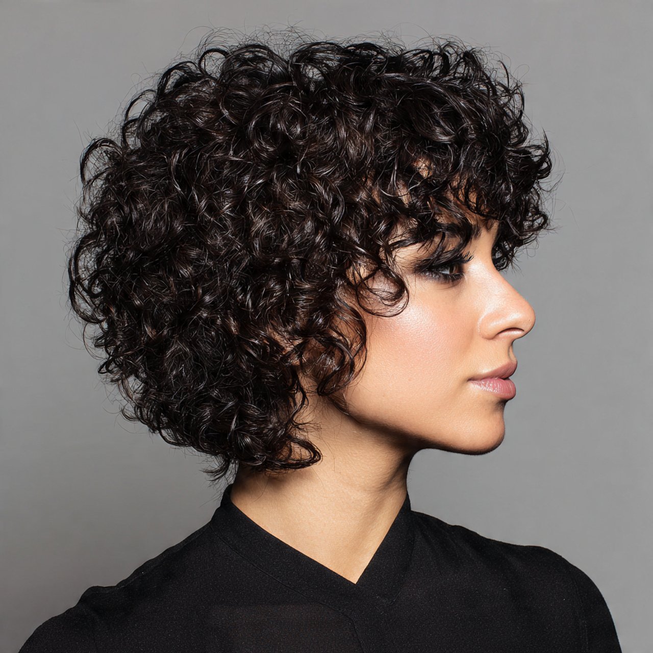 wet look curly hairstyle for short curly hair glos