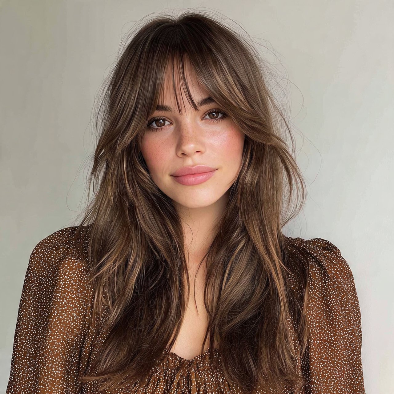 wispy curtain bangs hairstyle 2