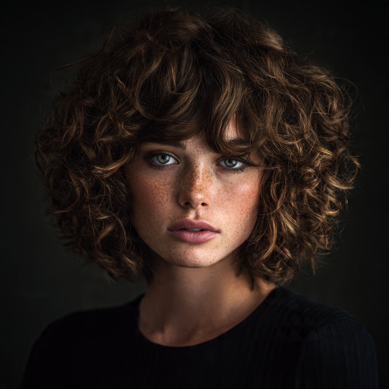 wolf cut hairstyle curly cacheado texture with fac