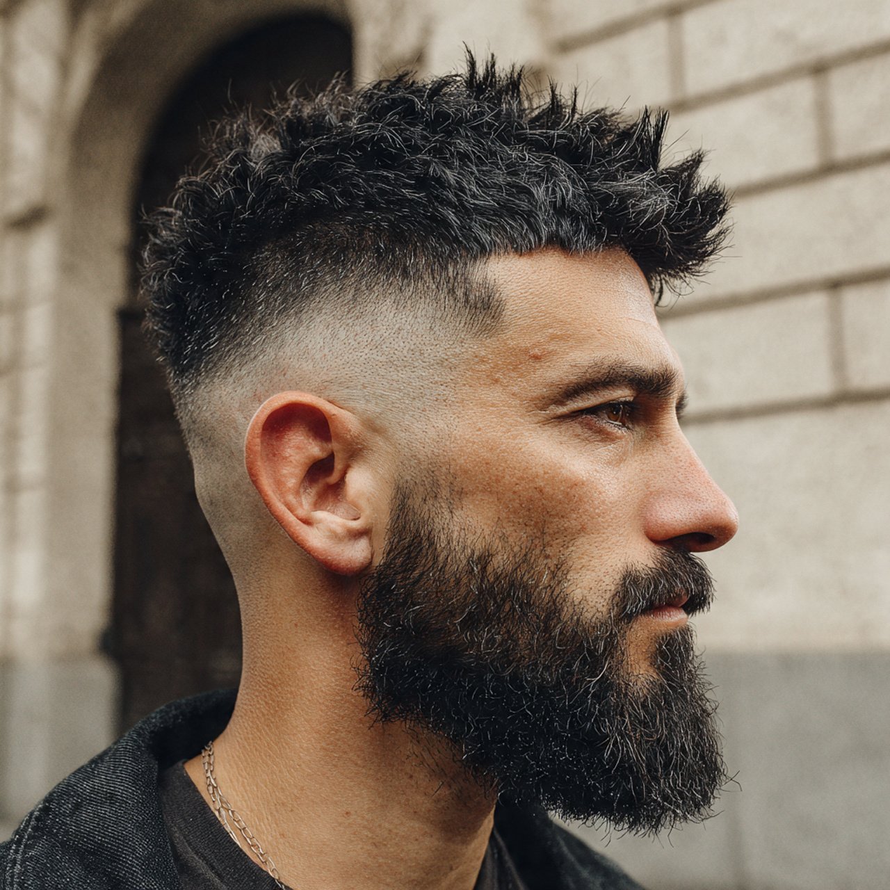 wolf cut hombre with fade hairstyle