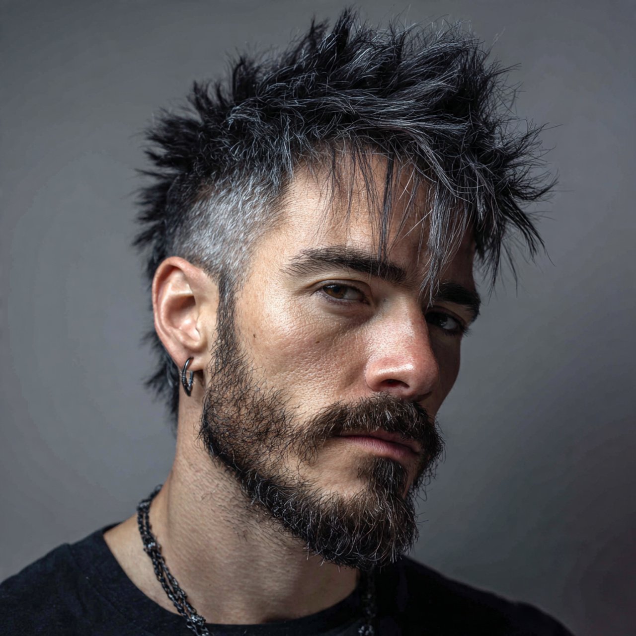 wolf cut hombre with fringe hairstyle